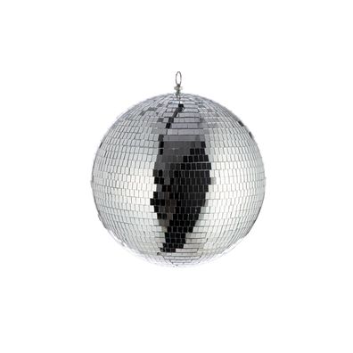 Gilde Baumkugel, "Disco", Styropor, silberfarben, VE 2, D. 30 cm 55355