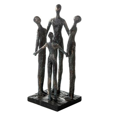 Casablanca Skulptur, "Group", Gruppe, Kunstharz, bronzefarben, , L. 12 cm, B. 12