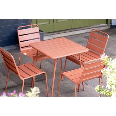 Bolero Terracotta Beistellstühle Aus Stahl (4 Stück)