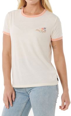 RIP CURL Women Shirt Swell Lines Ringer bone