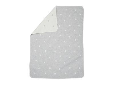 Fussenegger Schmusedecke Herzchen Filz 70x90cm Baumwolle/ Flanell