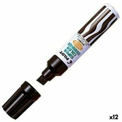 Dauermarker Pilot SCA-6600 3-10 mm Schwarz (12 Stück)