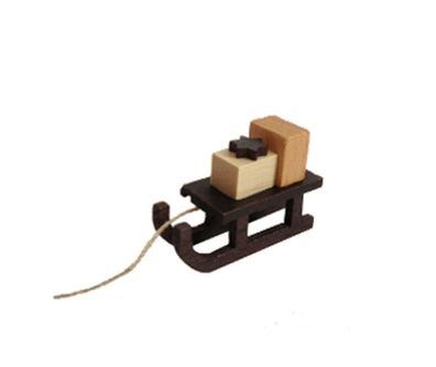 Baumbehang Schlitten natur Höhe=3cm NEU Weihnachten Baumschmuck Holzschmuck Holz