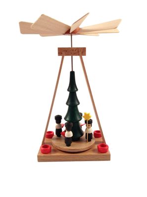 Miniatur Pyramide Kurrende HxBxT 14x10x10cm NEU Weihnachtspyramide Tischdekorati
