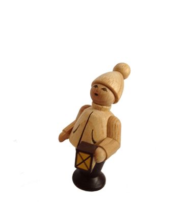 Miniaturfigur Laternenkind natur Höhe=6cm NEU Seiffen Erzgebirge Dekoration Holz