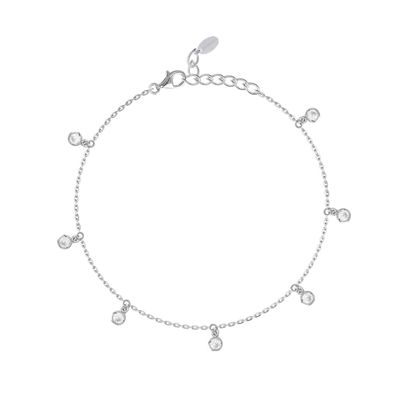 Mabina Damen Fußkette 925 Silber 533373 Zirkonia