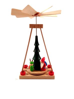 Miniatur Pyramide Weihnachtsmann HxBxT 14x10x10cm NEU Weihnachtspyramide Tischde