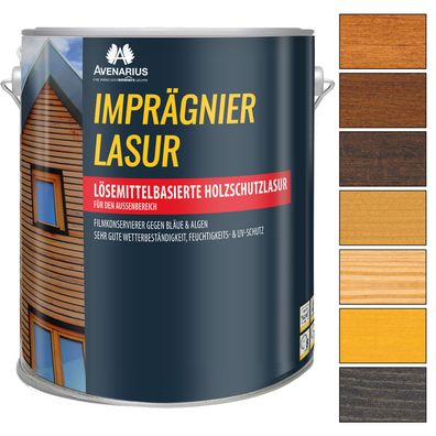 Avenarius Imprägnierlasur 2.5 LTR Dünnschichtlasur Holzlasur Holzschutzlasur