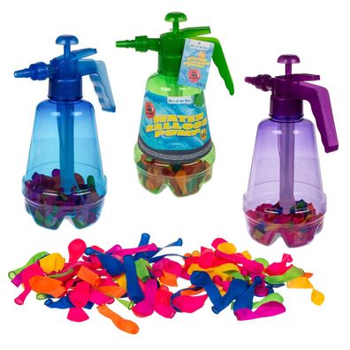 Wasserballonpumpe mit 100 Wasserbomben - Wasserballon Pumpe Abfüller 100 Ballons