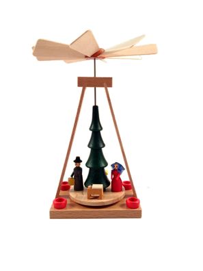 Miniatur Pyramide Christi Geburt HxBxT 14x10x10cm NEU Weihnachtspyramide Tischde