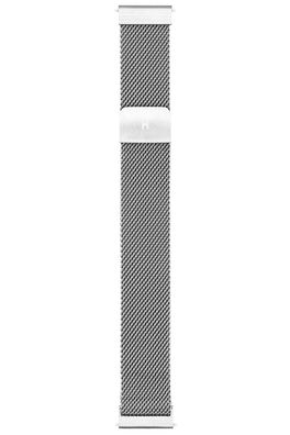Hirsch Milanaise-Armband für Uhren 22 mm Silberfarben 30161434-2-22