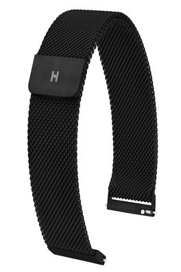 Hirsch Milanaise Uhrenarmband 20 mm Schwarz 30161450-5-20