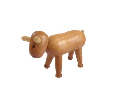 Miniaturfigur Holzfigur Ochse Höhe=4,5cm NEU Seiffen Erzgebirge Dekoration Holzf