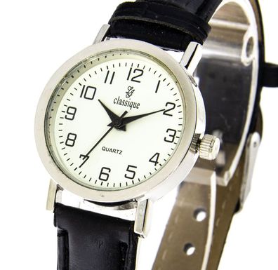 Damenuhr Classique silber schwarz 28mm