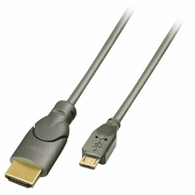 LINDY Kabel Micro USB MHL an HDMI Typ A 1080p 0.5m