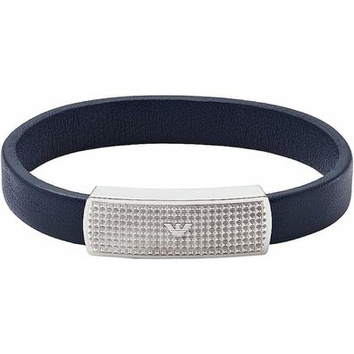 Elegantes blaues Lederarmband EGS2987040