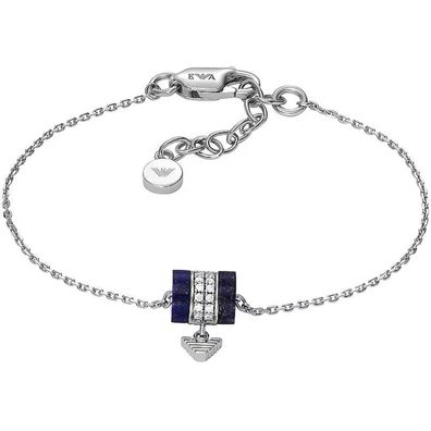 Schönes Silberarmband mit Lapislazuli und Zirkonen EG3572040