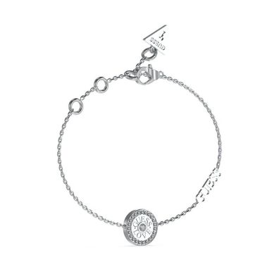 Decent steel bracelet with zircons Love Guess JUBB04082JWRHS