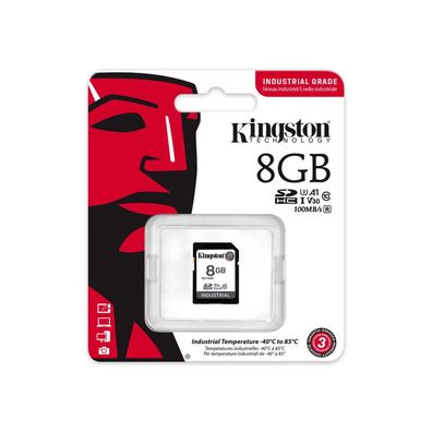 Industrial 8 GB SDHC (schwarz, UHS-I U3, Class 10, V30, A1)
