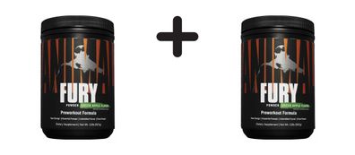 2 x Universal Nutrition Animal Fury (30 serv) Green Apple