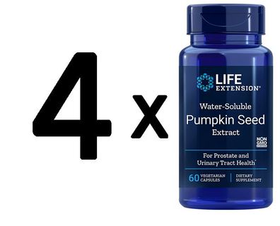 4 x Life Extension Pumpkin Seed Extract, Water-Soluble - 60 vcaps