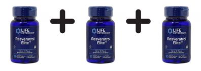 3 x Life Extension Resveratrol Elite - 30 vcaps