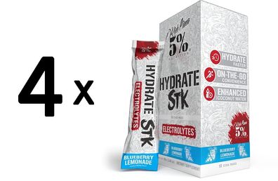 4 x 5% Nutrition Hydrate - Legendary Series Stick Packs, Blueberry Lemonade - 10 x 9g