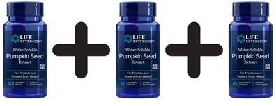 3 x Life Extension Pumpkin Seed Extract, Water-Soluble - 60 vcaps