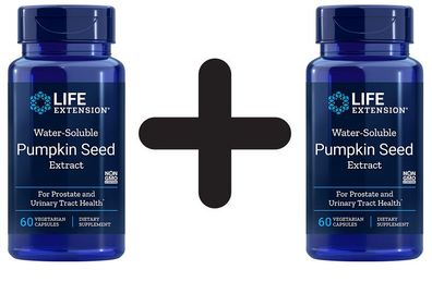 2 x Life Extension Pumpkin Seed Extract, Water-Soluble - 60 vcaps