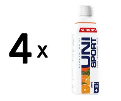 4 x Nutrend Unisport, Orange - 500 ml