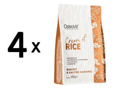 4 x OstroVit Cream of Rice, Biscuit & Salted Caramel - 1000g