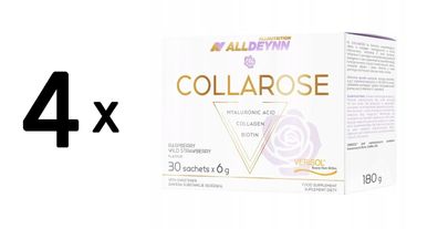 4 x Allnutrition AllDeynn Collarose, Raspberry Wild Strawberry - 30 x 6g