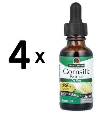 4 x Natures Answer Cornsilk Extract, 2000mg - 30 ml