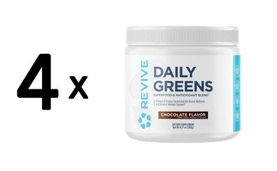 4 x Revive Daily Greens, Chocolate - 260g
