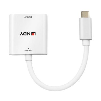 USB Konverter, USB-C Stecker > HDMI Buchse (weiß, 10cm)