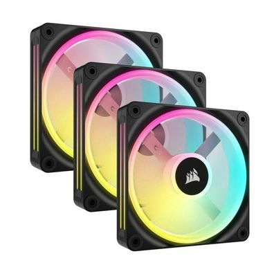 iCUE LINK QX120 RGB 120-mm-PWM-Lüfter (schwarz, Starter-Kit)