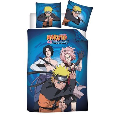 Naruto Bettwäsche-Set 140x200 cm – Microfaser Bettbezug & Kissenbezug