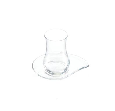LAV Eva 12-teiliges Teegläser-Set mit Untertellern - 170 ml aus Borosilikatglas