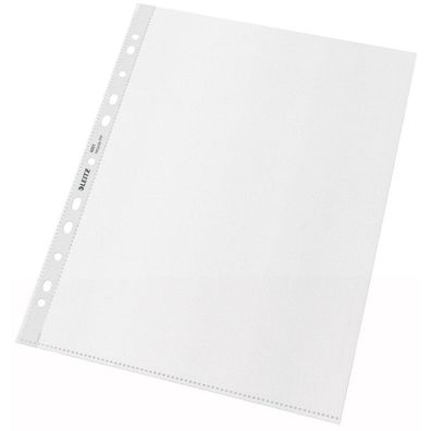 25 LEITZ Prospekthüllen recycle 4021 DIN A4 transparent genarbt 0,10 mm
