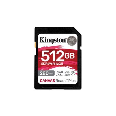 Canvas React Plus 512 GB SDXC (UHS-II U3, Class 10, V60, A1)