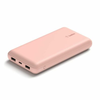 Belkin Powerbank 20.000mAh rosa 15W+USB-A/C Kab. 15cm BPB012btRG