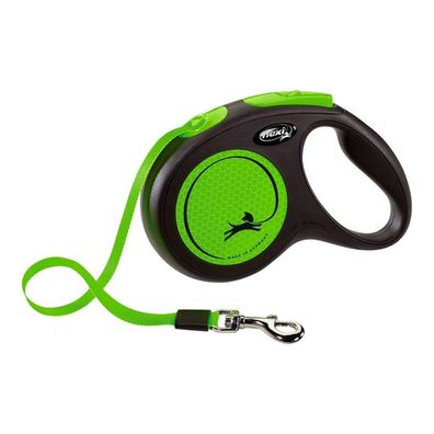Hundeleine Flexi NEW NEON 5 m Größe M grün
