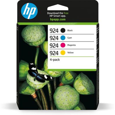 HP 924 (6C3Z1NE) schwarz, cyan, magenta, gelb Druckerpatronen, 4er-Set