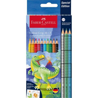 FABER-CASTELL Colour Grip Buntstifte farbsortiert, 13 St