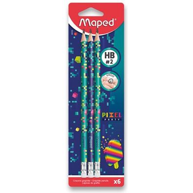 maped PIXEL PARTY Bleistifte HB grün, violett 6 St