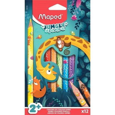 maped JUNGLE fever Buntstifte farbsortiert, 12 St