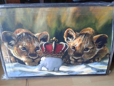 Original Otto Waalkes Giclée Siebdruck The Lion King, gerahmt - Auflage nur 199