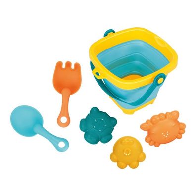 Zusammenklappbarer Eimer und Wasserspielzeug Baby Mix 5tlg