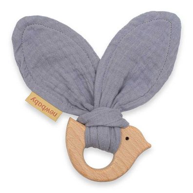 Baby-Bei&#223; ing mit Vogel New Baby Bird grau