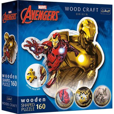 TREFL Wood Craft Origin Puzzle Brave Iron Man 160 Teile